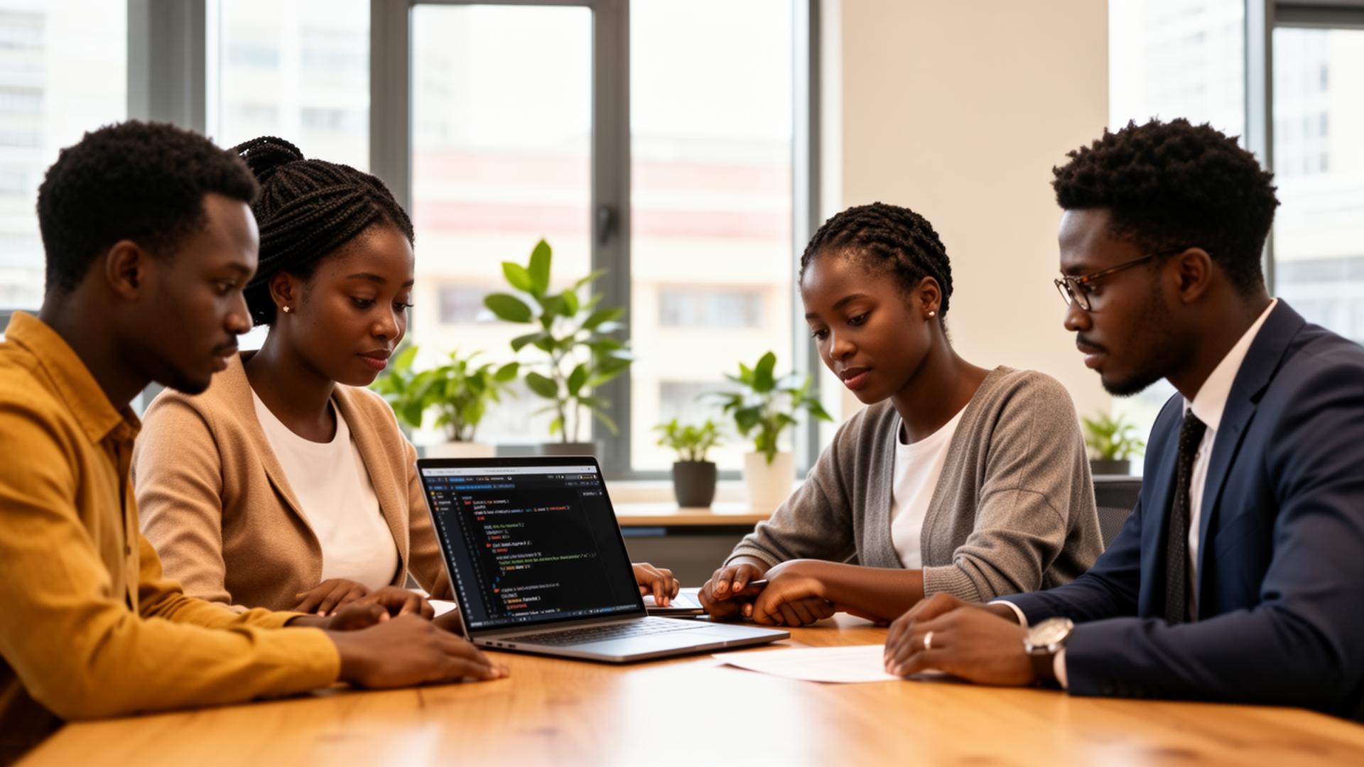 The Xonovate team collaborating in an Accra office
